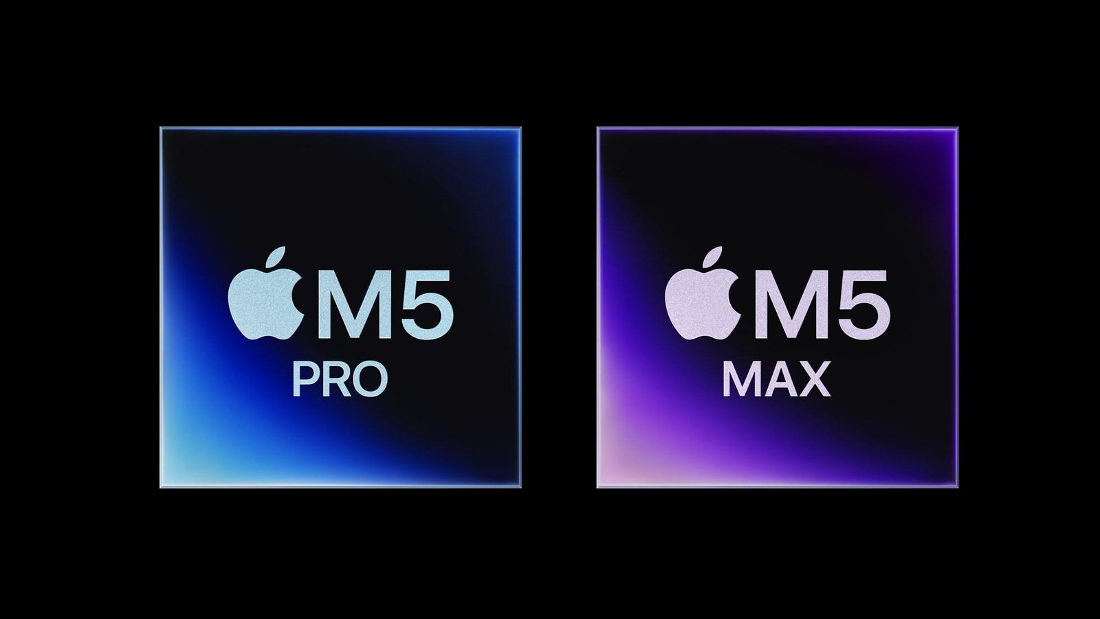 Chips Apple M5 Pro y M5 Max diseñados para los nuevos MacBook Pro con Apple Silicon.